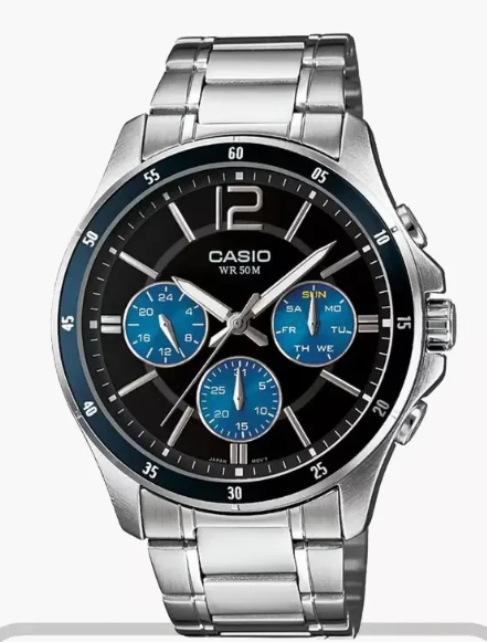 Analog Black Dial Men's Watch-MTP-1374HD-2AVIF - Image 2