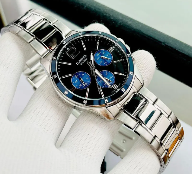 Analog Black Dial Men's Watch-MTP-1374HD-2AVIF - Image 5