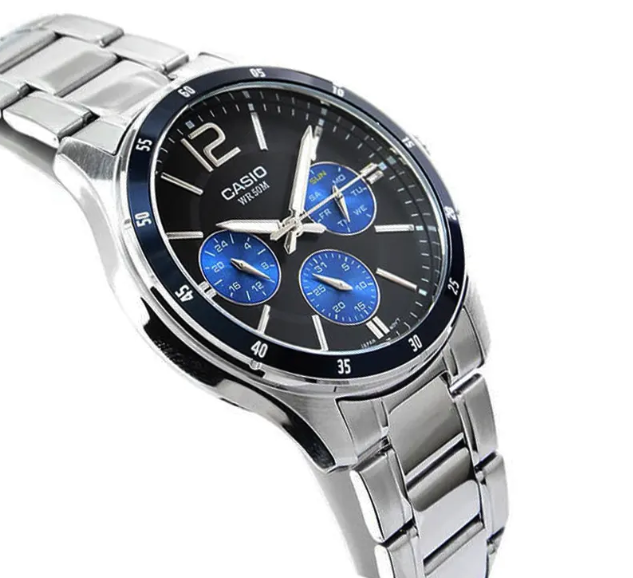 Analog Black Dial Men's Watch-MTP-1374HD-2AVIF - Image 3